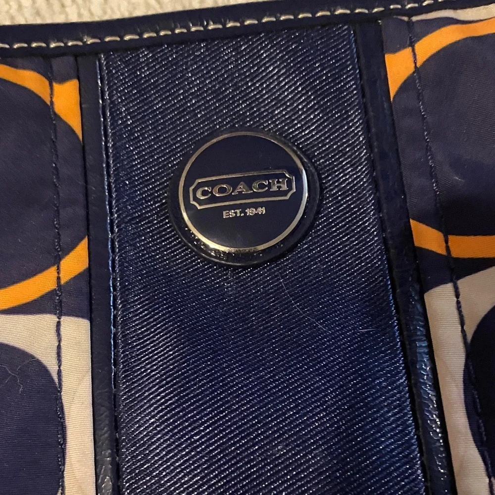 Coach Blue and Orange Crossbody Bag - Picture 3 of 11